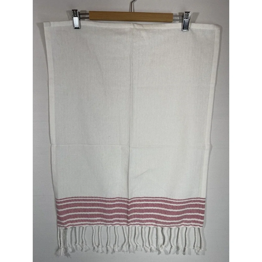 Simba Global Tea Towel Cotton Red‎ White Kitchen Cottagecore Farmhouse